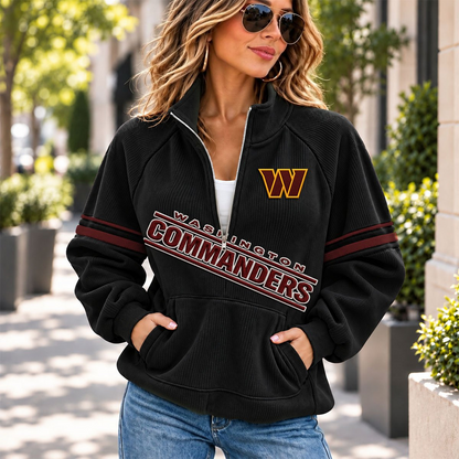 WAS x NFL Corduroy half-zip sweatshirt