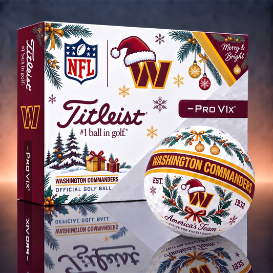 WC x 1-OF-1 NFL TITLEIST CHRISTMAS  GOLF BALLS