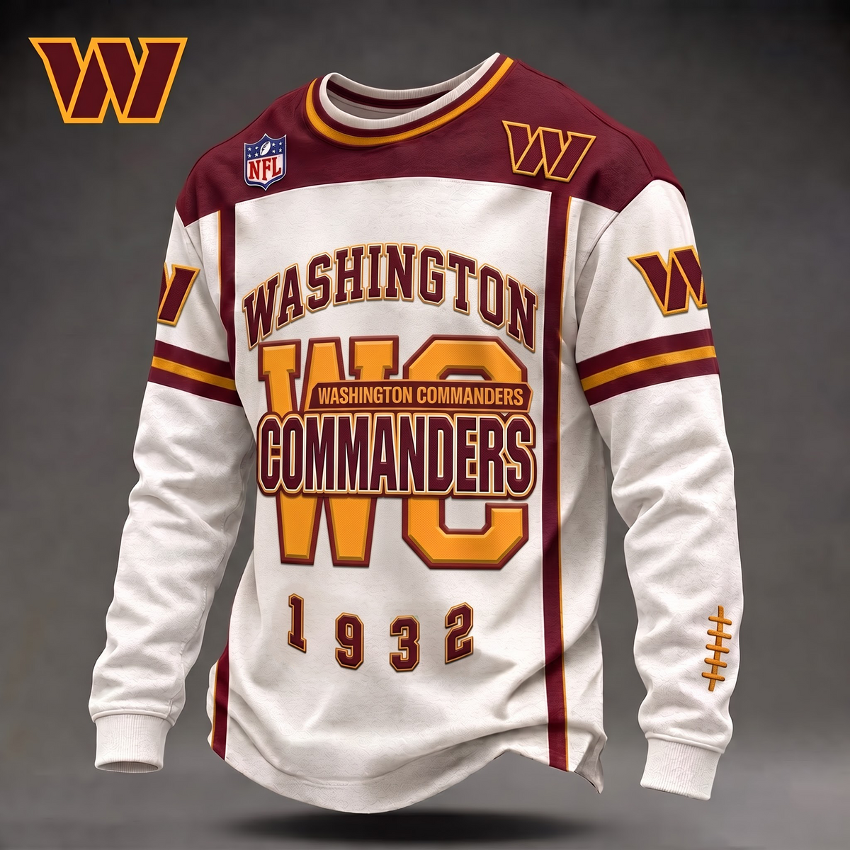 WC x Custom 1-of-1 Personalized NFL Team Vintage Distressed Long Sleeve Shirt