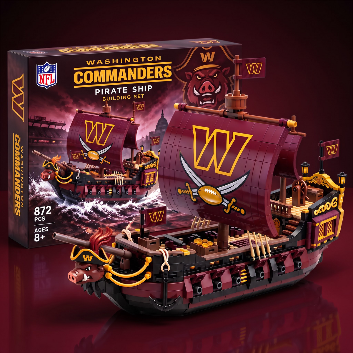 WC x NFL 50th Anniversary Pirate Ship Building Set