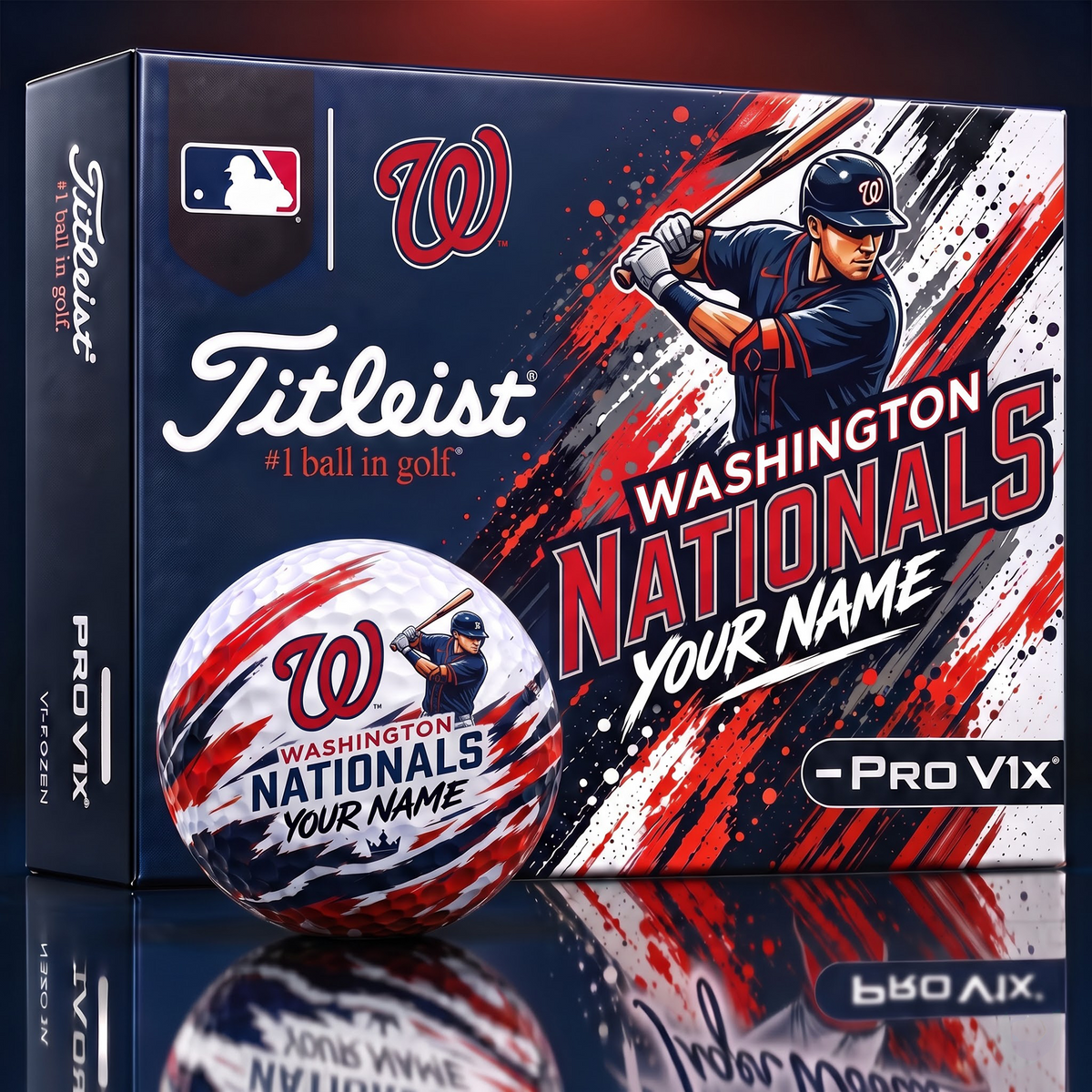 WN x Personalized MLB Titleist Pro V1x MLB Golf Balls