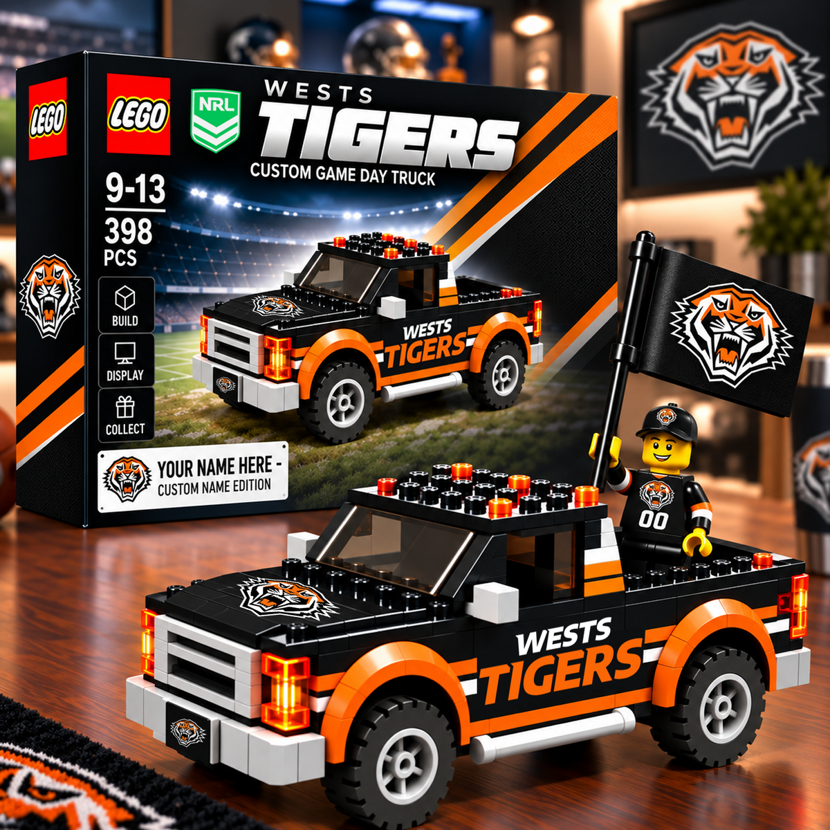 WST x NRL Building Blocks Truck Toy Set V2