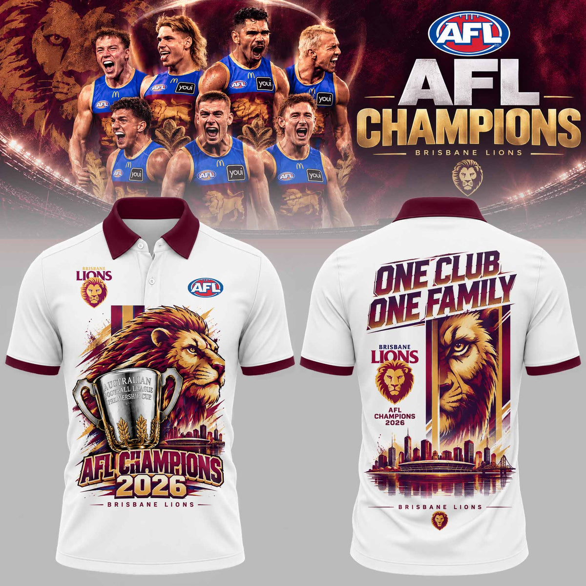 PREMIUM AFL X BL THANK FOR MEMORIES CHAMPIONSHIPÂ POLO SHIRT V04 LIMITED EDITION NDT VHM 2026